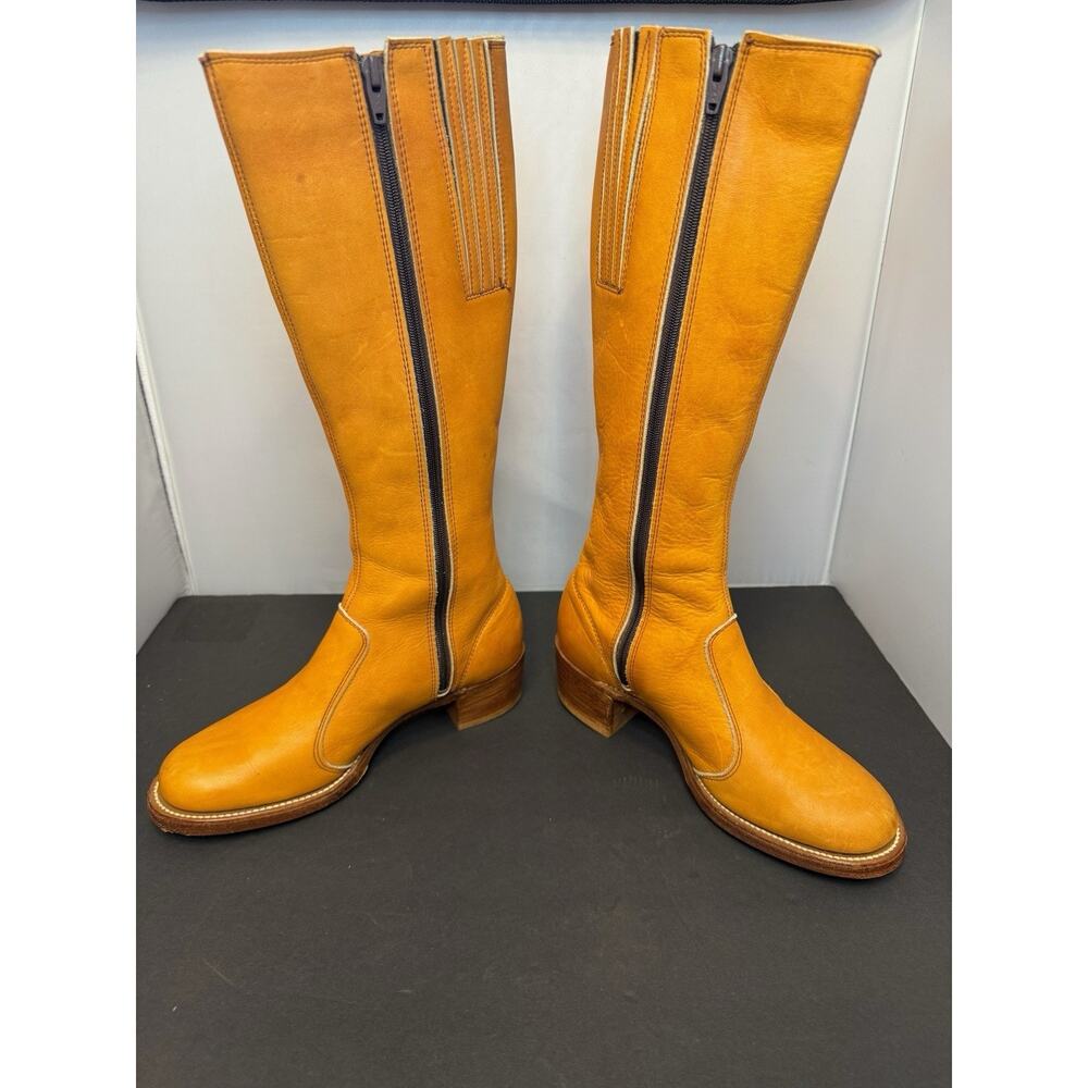 Vintage Frye Campus Boots 1970s Light Tan Size 7B Never Treated Excellent Cond. - Picture 2 of 16